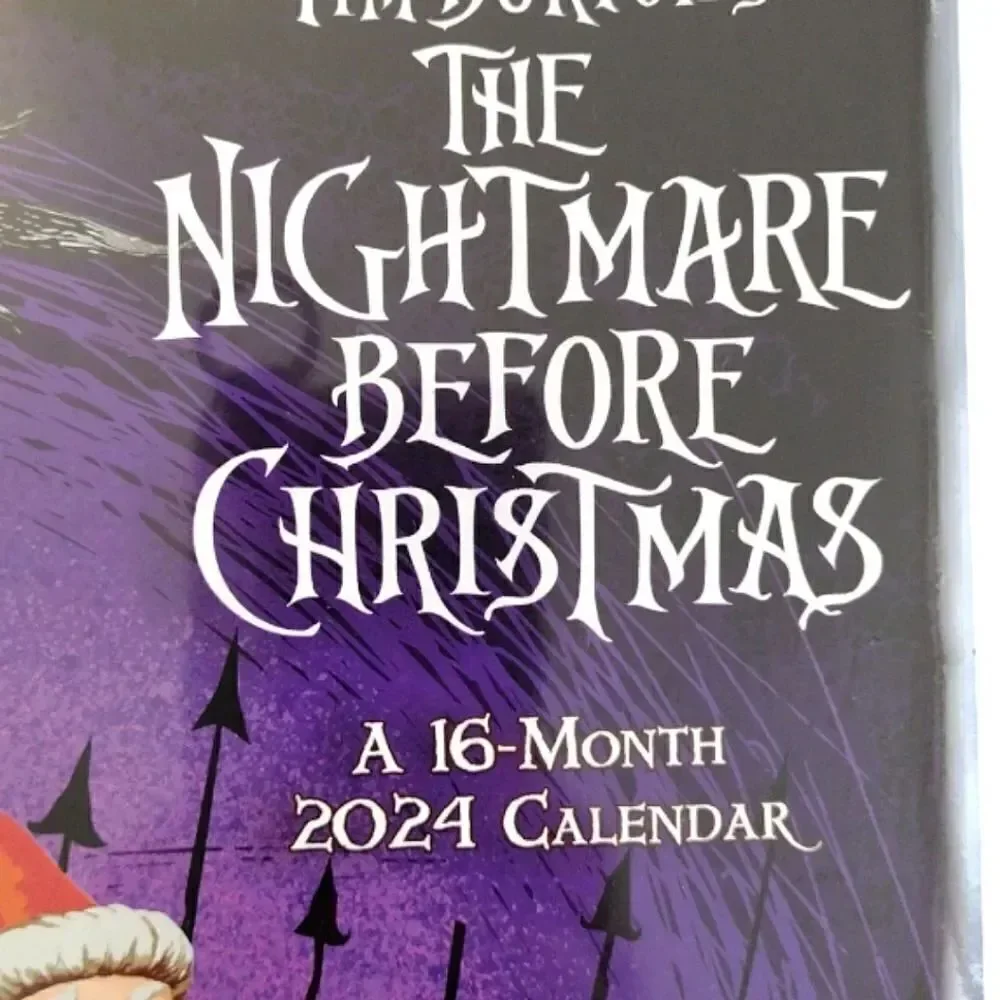 Disney 2024 The Nightmare‎ Before Christmas Poster Calendar NWT
